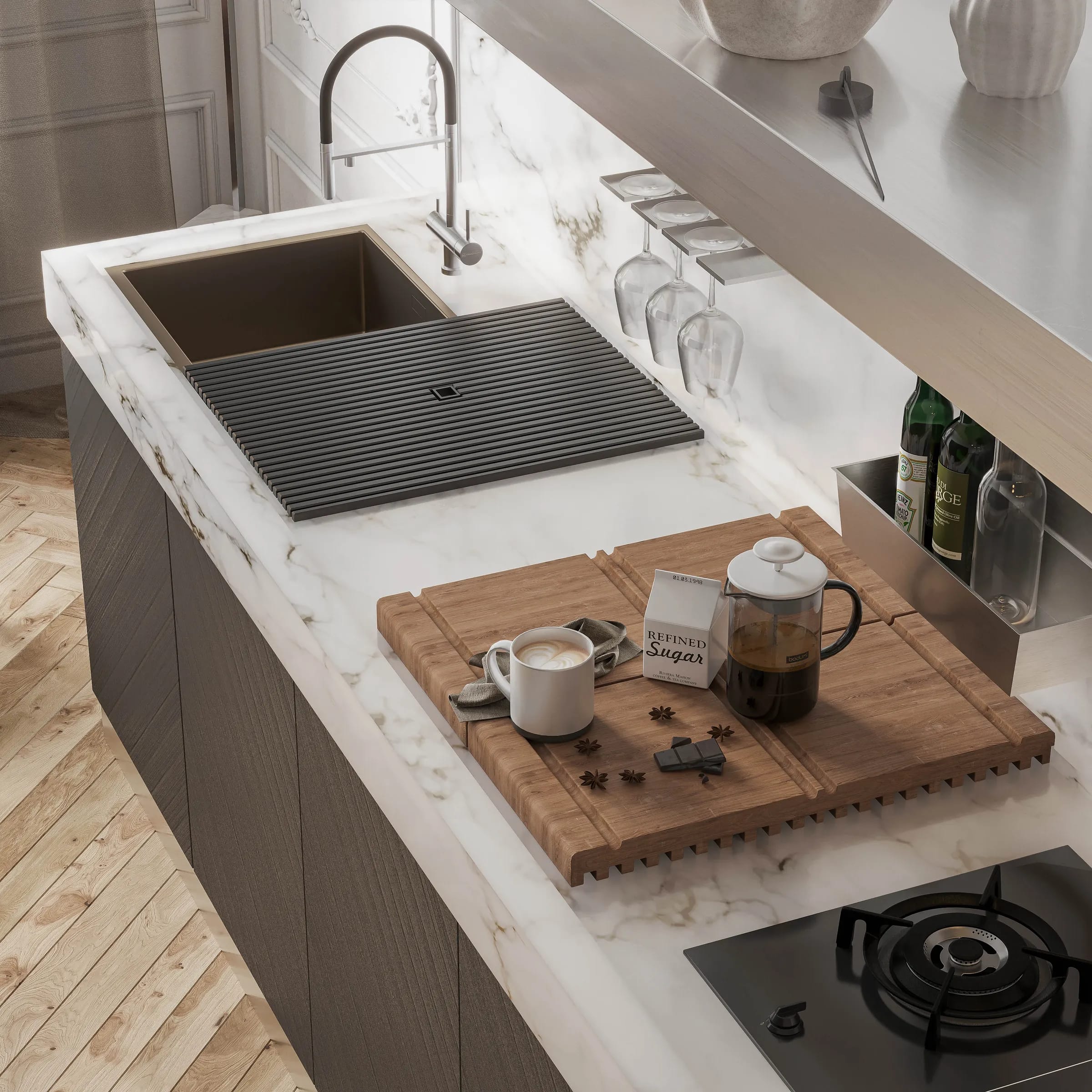 Charcoal Modular Kitchen - Image 4