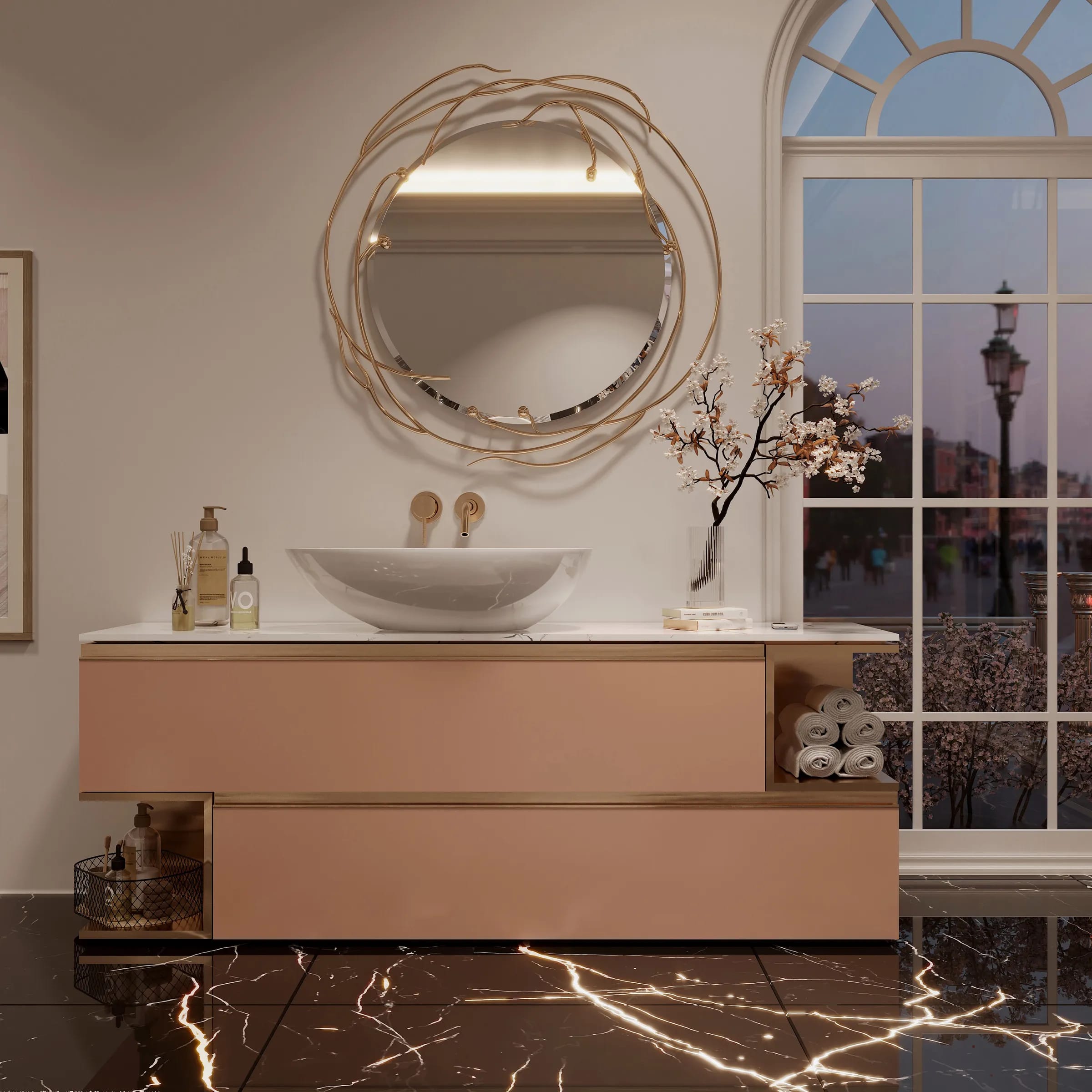 Melany Bathroom Vanity - Image 1