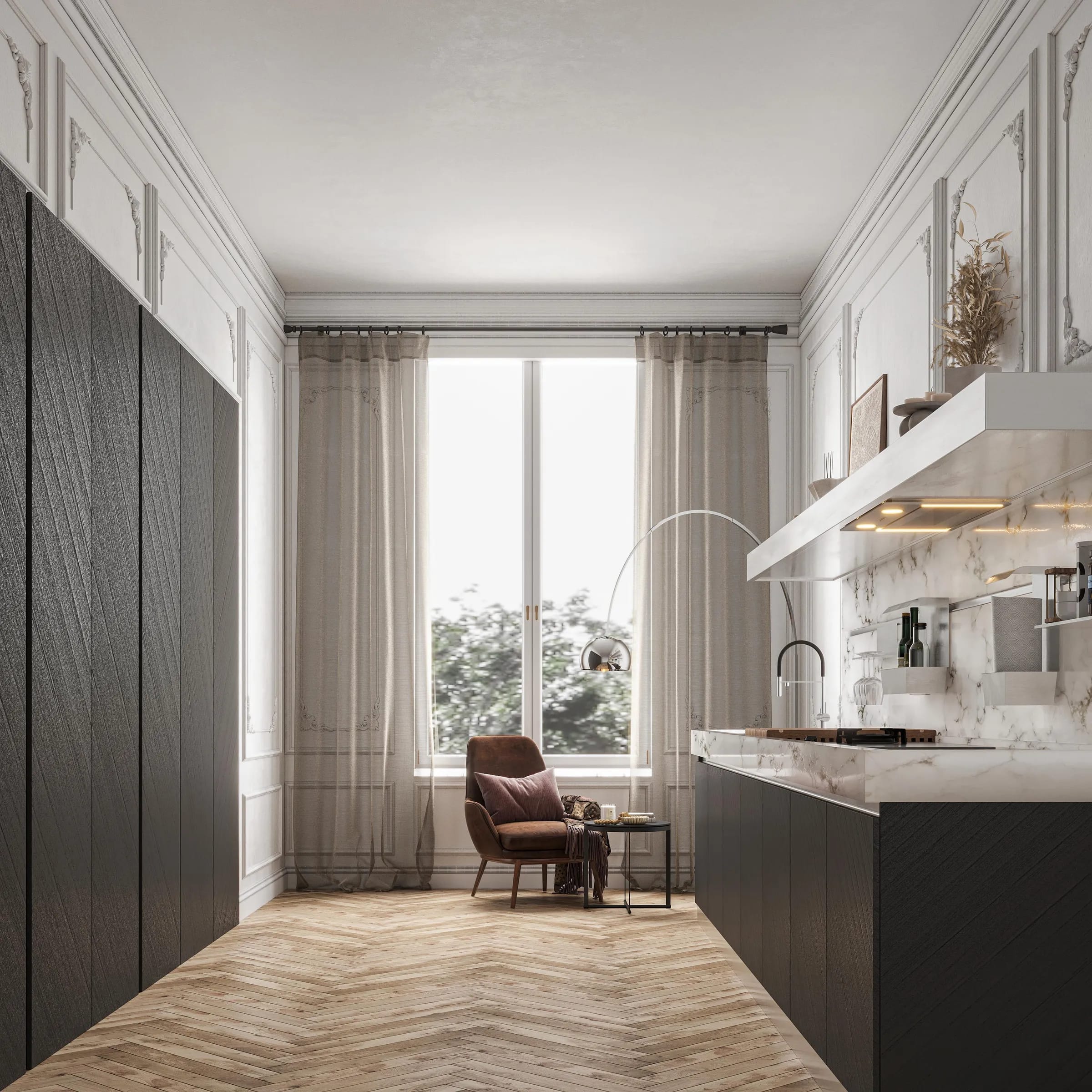 Charcoal Modular Kitchen - Image 1